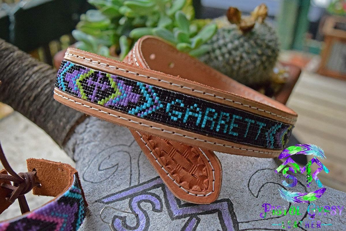 1 1/4” wide beaded baby/toddler belt