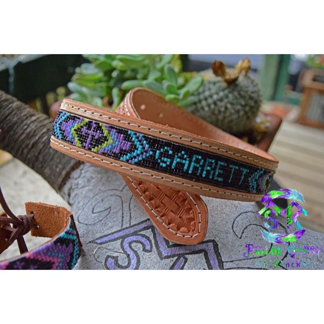 1 1/4” wide beaded baby/toddler belt